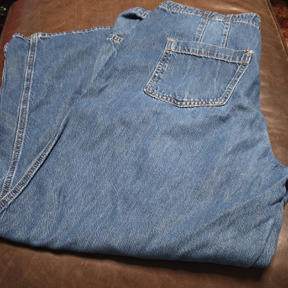 Pilcro Women's Blue Wide Leg Jeans